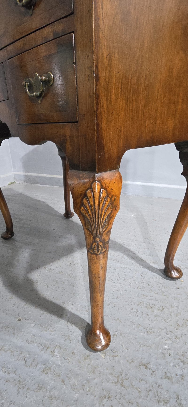 Burr Walnut Queen Anne Low Boy - Image 4