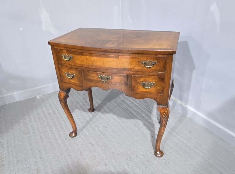 Burr Walnut Queen Anne Low Boy - Image 9