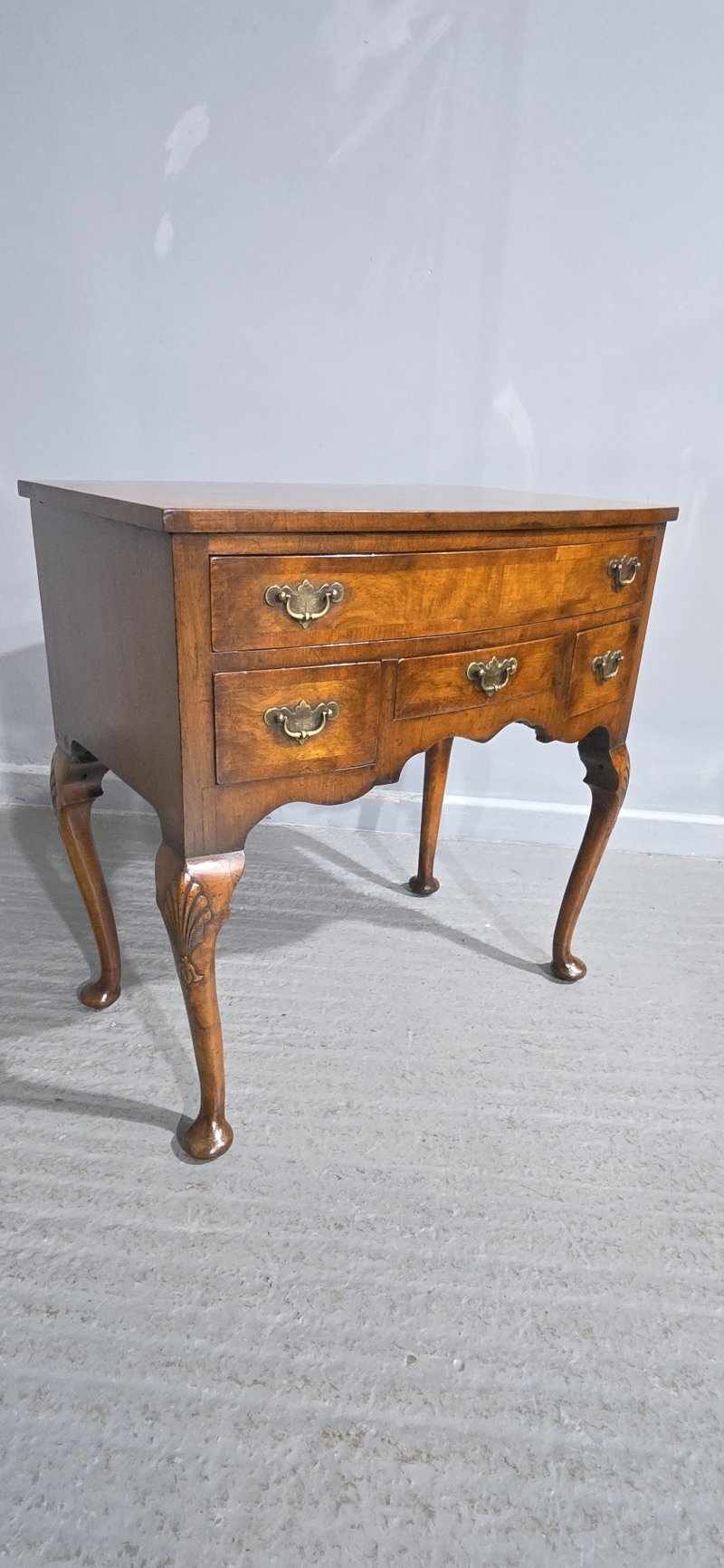 Burr Walnut Queen Anne Low Boy - Image 8