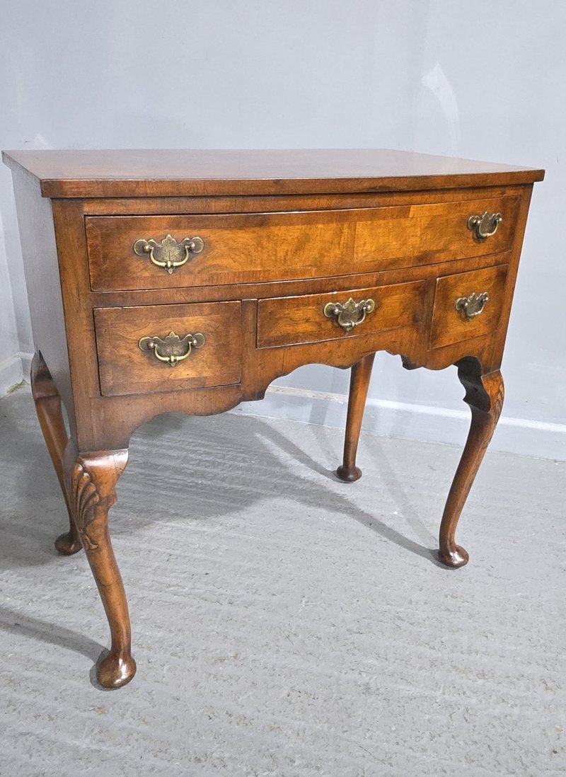 Burr Walnut Queen Anne Low Boy - Image 11