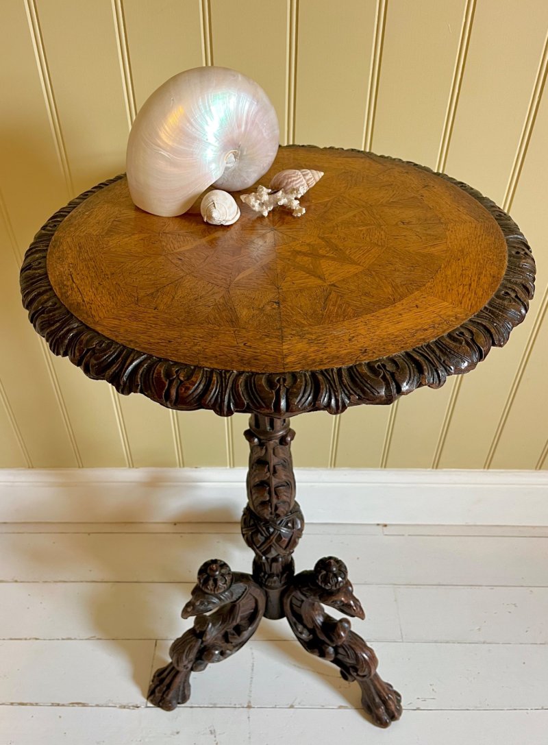 French 19th Century Carved Oak Table - Image 2