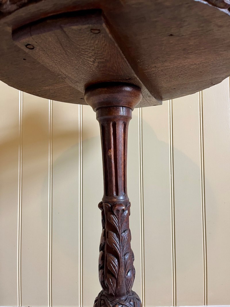 French 19th Century Carved Oak Table - Image 7