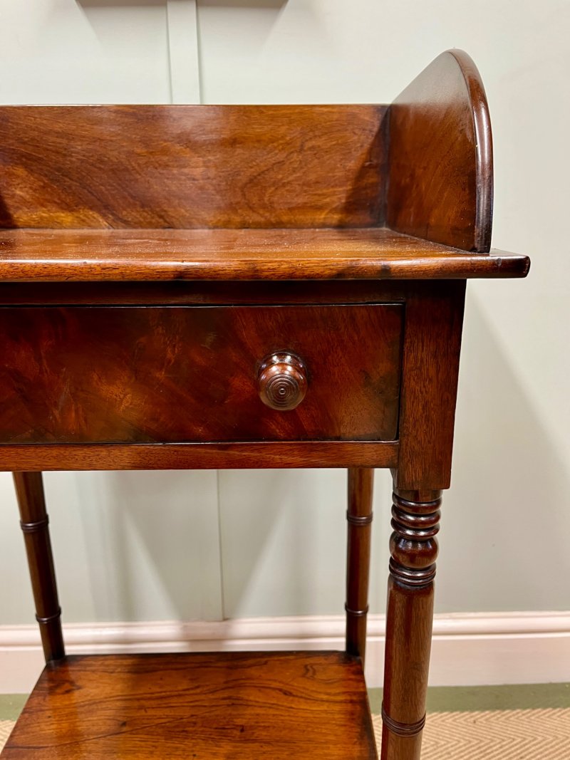 19th Century Mahogany Washstand Table - Image 7