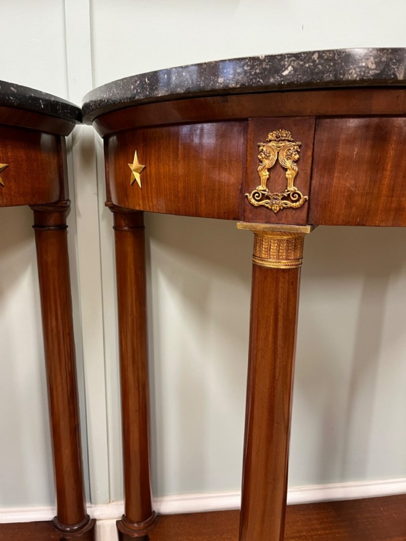 Pair Of 19th Century French Empire Style Consoles - Image 3