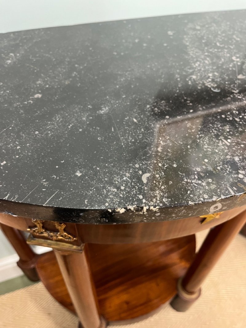 Pair Of 19th Century French Empire Style Consoles - Image 7