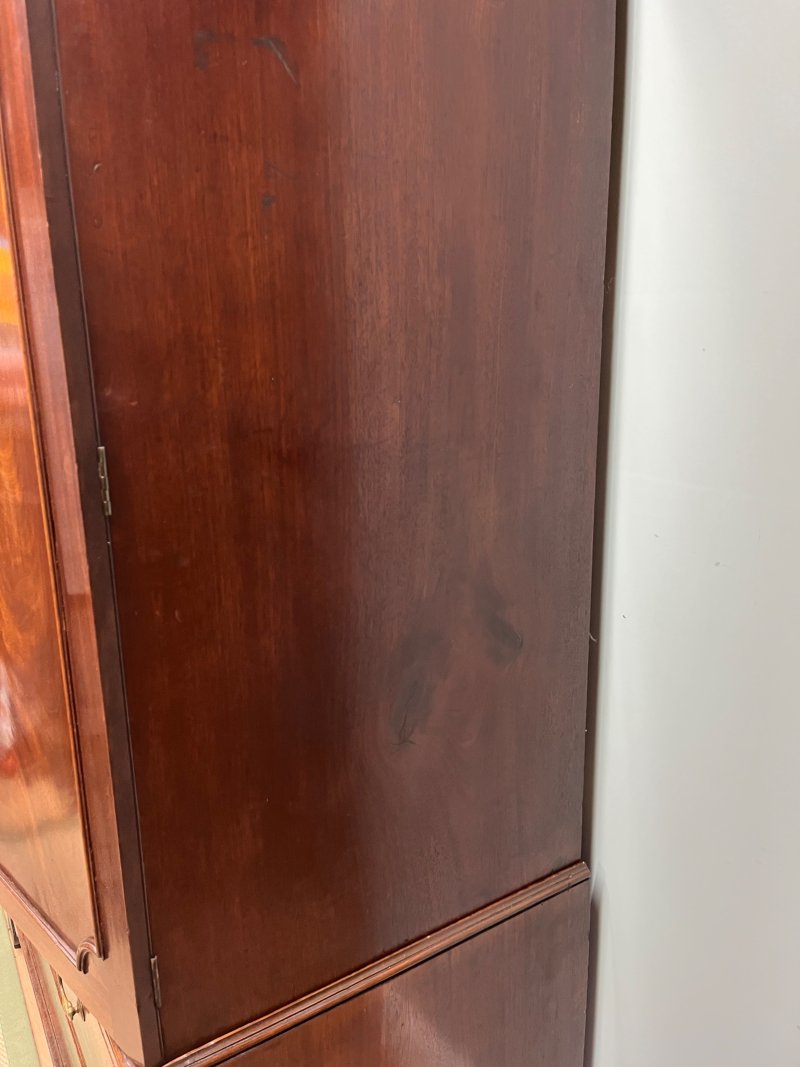 19th Century Mahogany Linen Press - Image 7