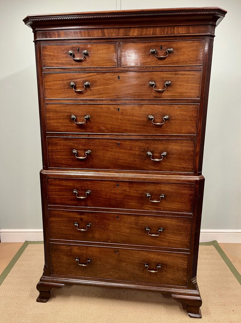 18th Century Mahogany Chest On Chest