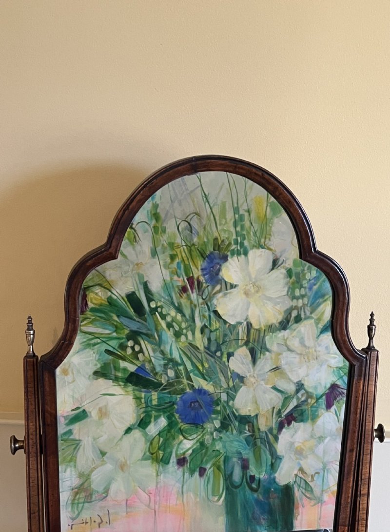 Edwardian Walnut Toilet Dressing Table Mirror - Image 3