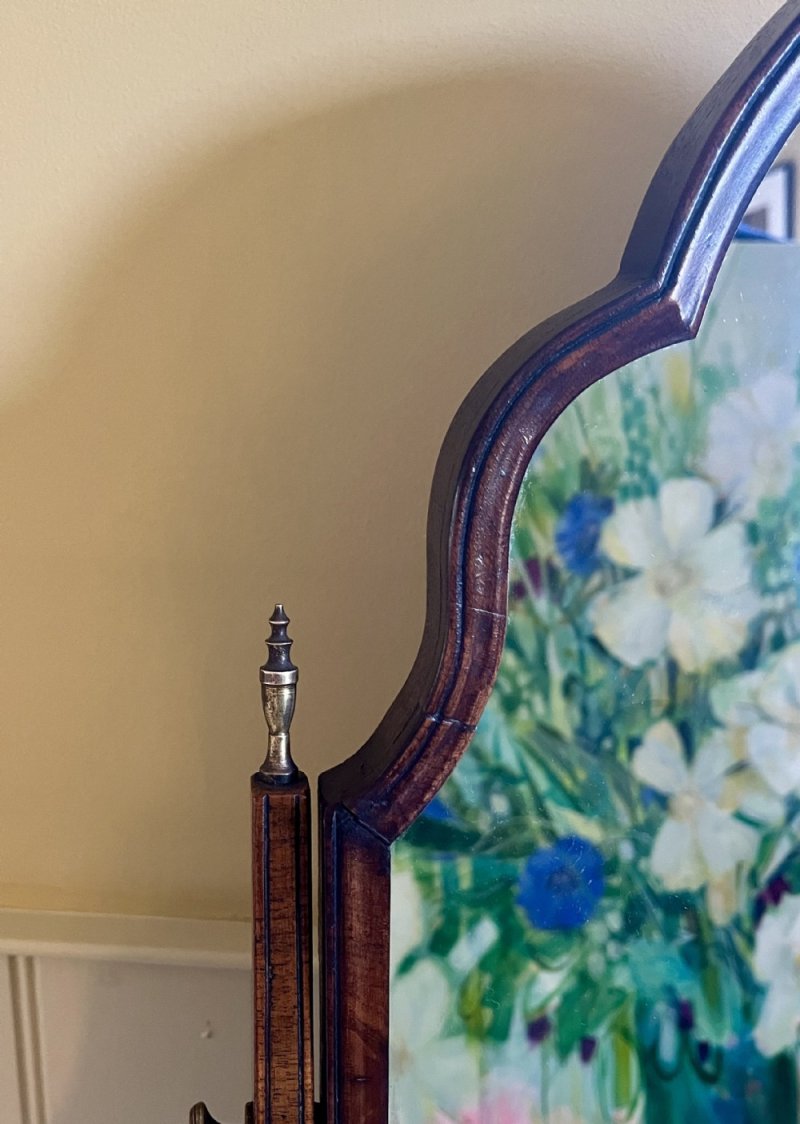 Edwardian Walnut Toilet Dressing Table Mirror - Image 4