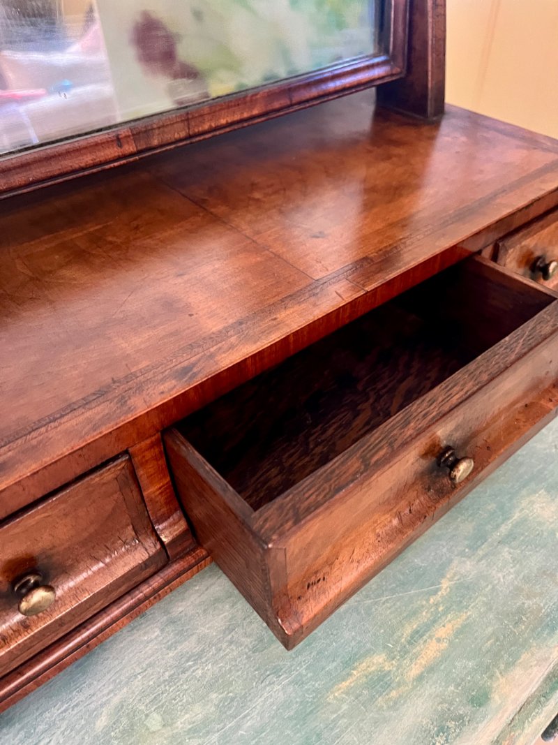 Edwardian Walnut Toilet Dressing Table Mirror - Image 10