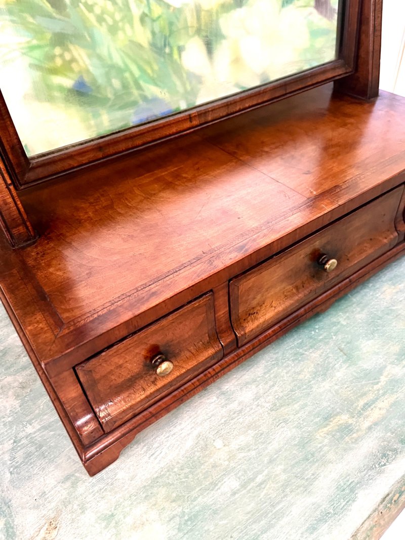 Edwardian Walnut Toilet Dressing Table Mirror - Image 9