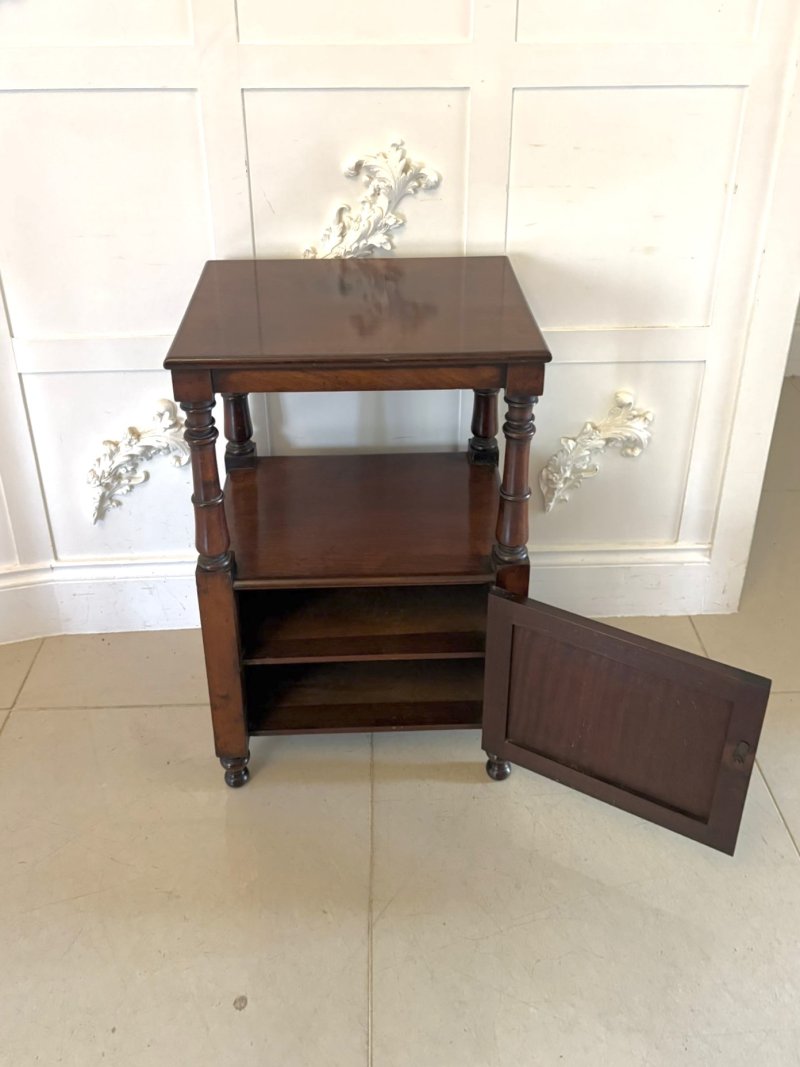 Antique English Victorian Mahogany Bedside Cupboard Pot Cupboard Lamp Table - Image 3