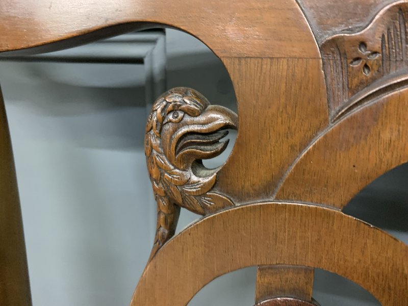 Chippendale Style Carved Mahogany Settee - Image 20