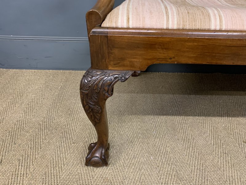 Chippendale Style Carved Mahogany Settee - Image 6