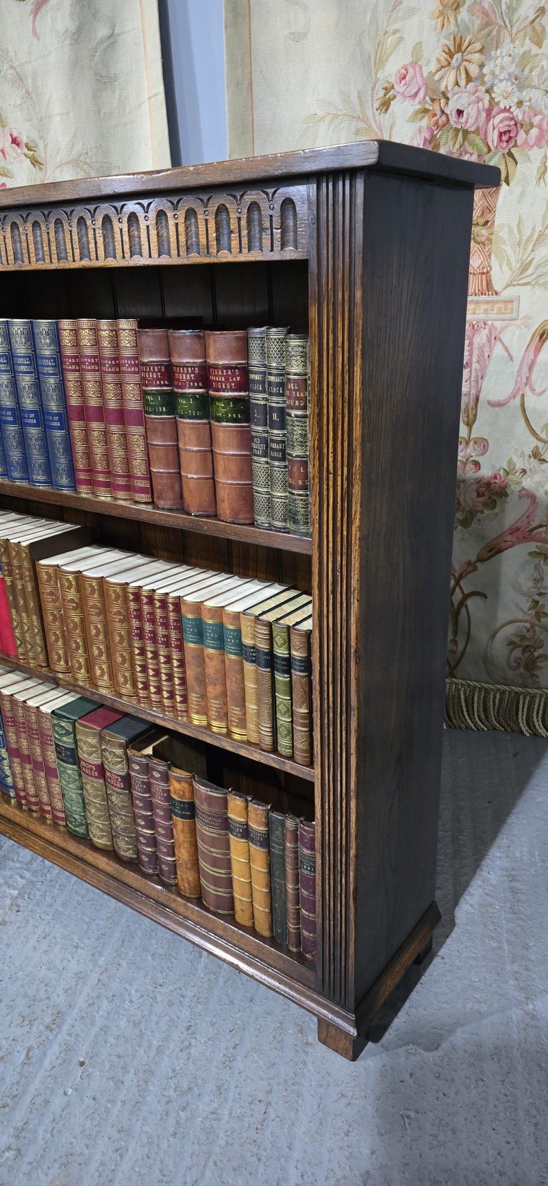 Solid Oak Open Adjustable Library Bookcase - Image 6