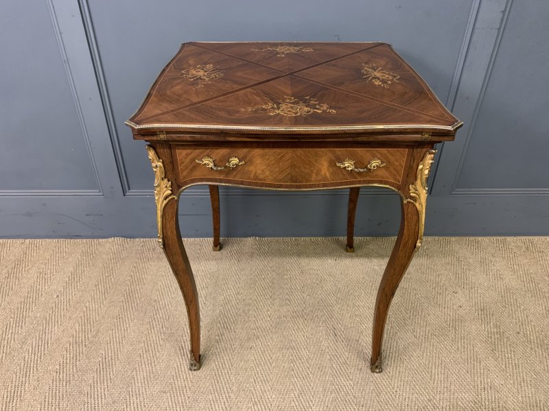 Maple & Co. Inlaid Rosewood Envelope Card Table - Image 8