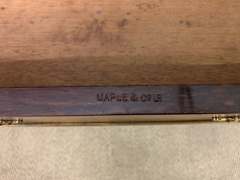 Maple & Co. Inlaid Rosewood Envelope Card Table - Image 2