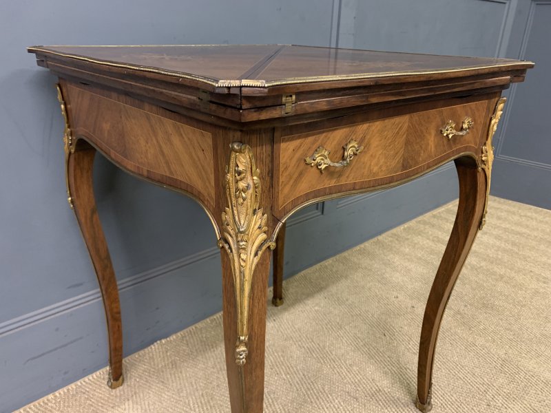 Maple & Co. Inlaid Rosewood Envelope Card Table - Image 6