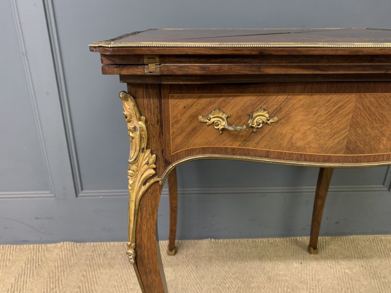 Maple & Co. Inlaid Rosewood Envelope Card Table - Image 4