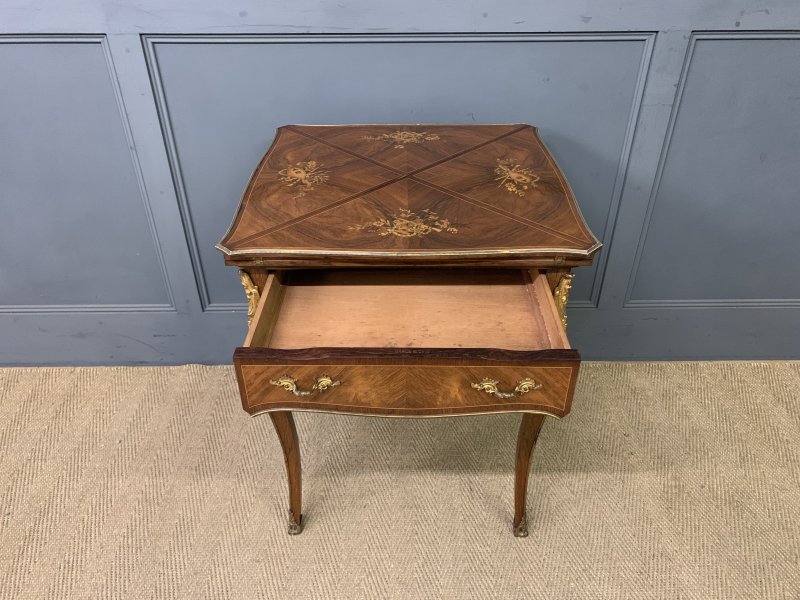 Maple & Co. Inlaid Rosewood Envelope Card Table - Image 10