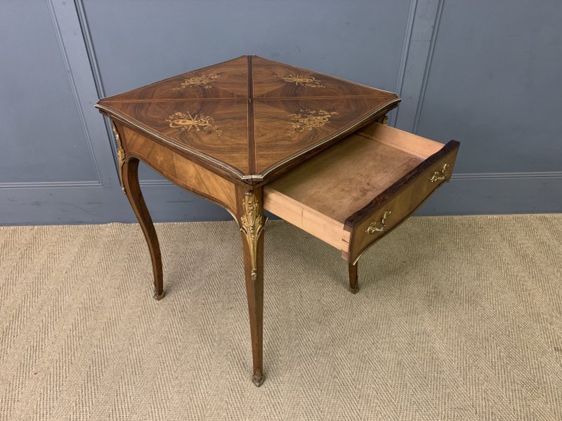 Maple & Co. Inlaid Rosewood Envelope Card Table - Image 20