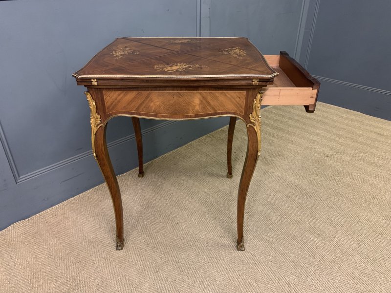 Maple & Co. Inlaid Rosewood Envelope Card Table - Image 12