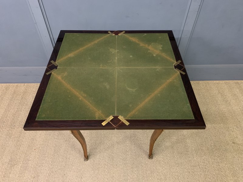 Maple & Co. Inlaid Rosewood Envelope Card Table - Image 15