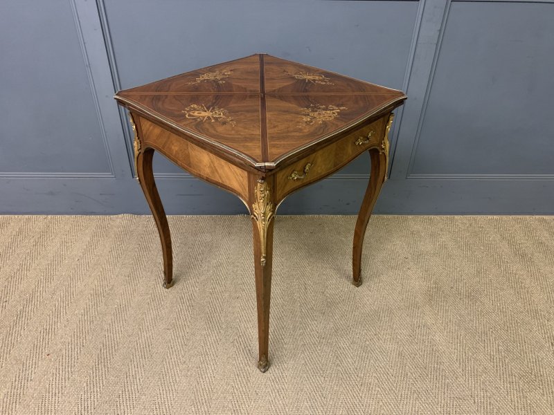 Maple & Co. Inlaid Rosewood Envelope Card Table - Image 18