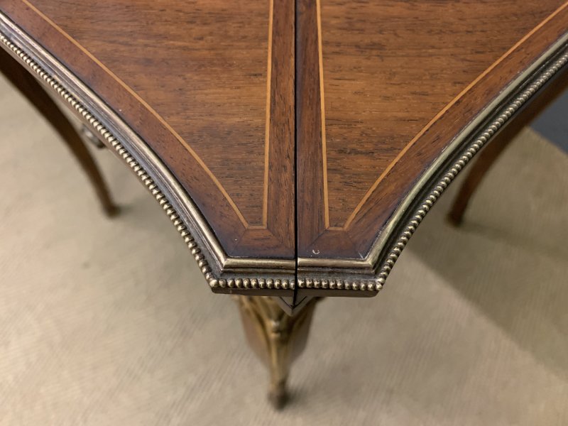 Maple & Co. Inlaid Rosewood Envelope Card Table - Image 7