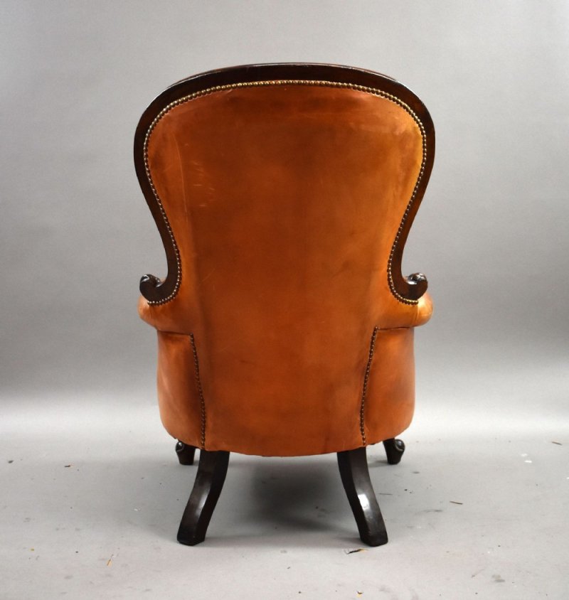 Victorian Leather Armchair - Image 9