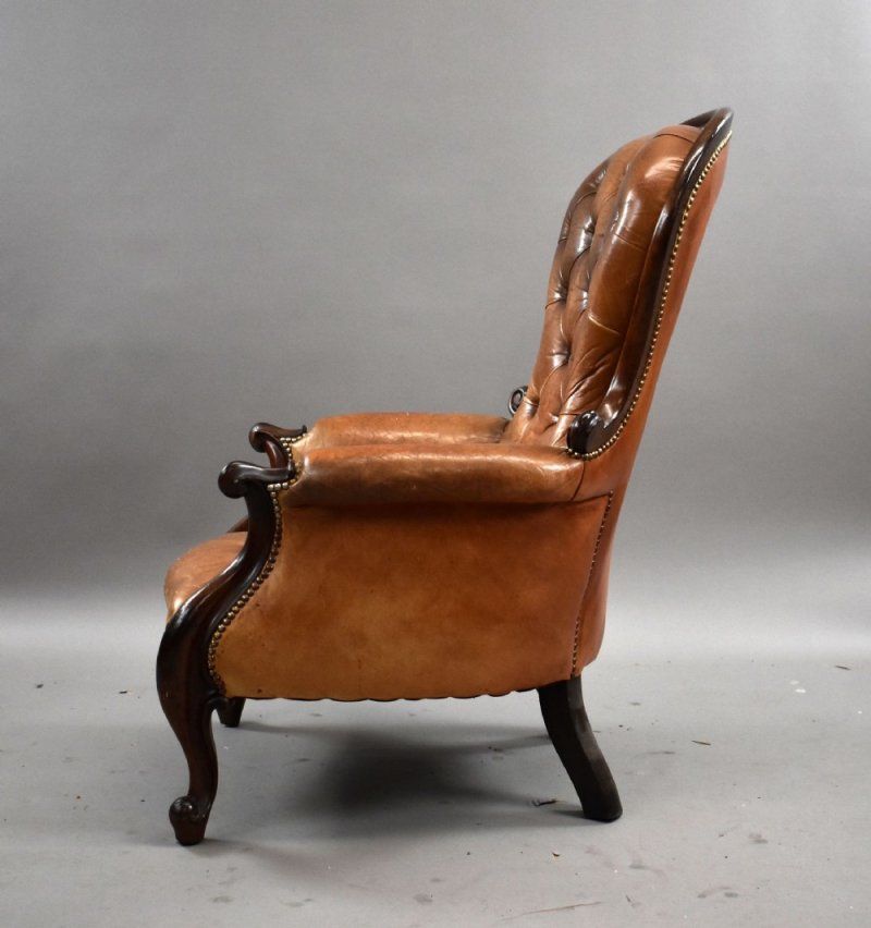 Victorian Leather Armchair - Image 10