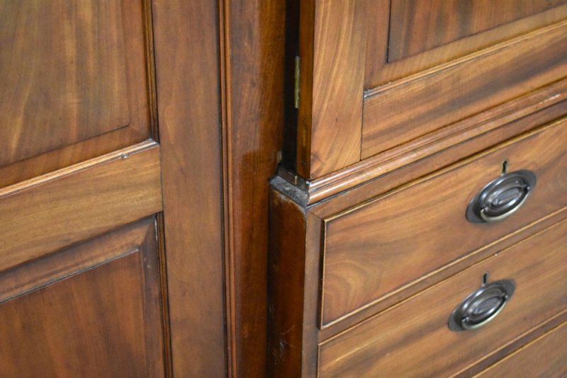 19th Century Mahogany Four Door Breakfront Wardrobe - Image 10