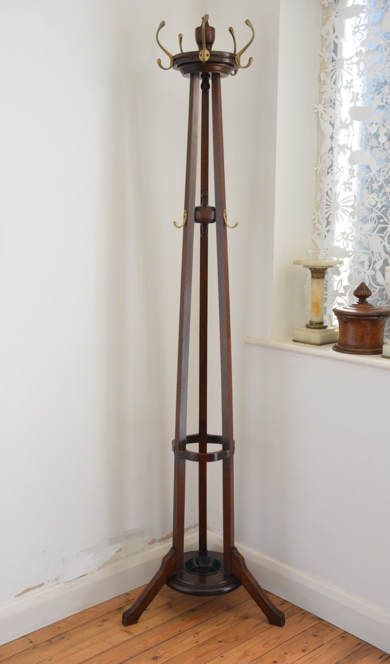 Antique English Arts and Crafts Coat Stand Hall Stand - Image 15