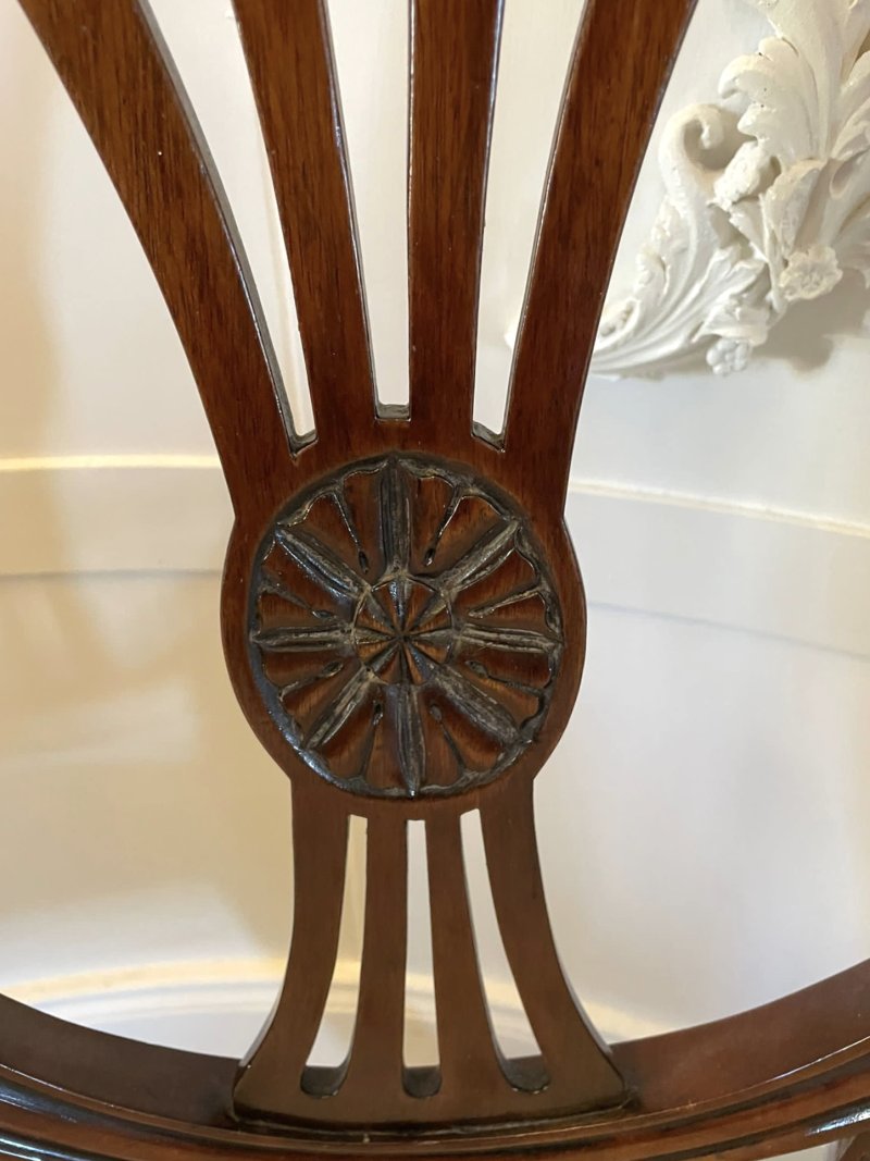 Antique Victorian Quality Hepplewhite Style Mahogany Armchair - Image 10