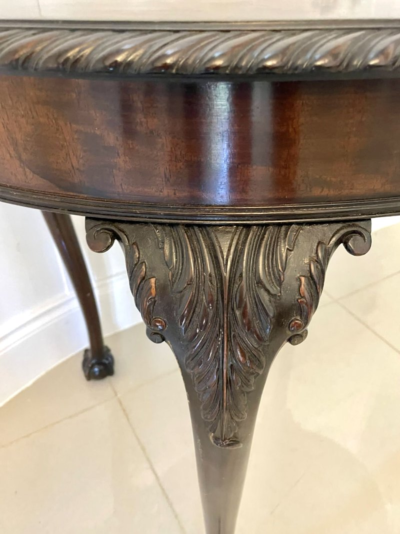 Antique Quality Oval Carved Mahogany Centre Table - Image 5