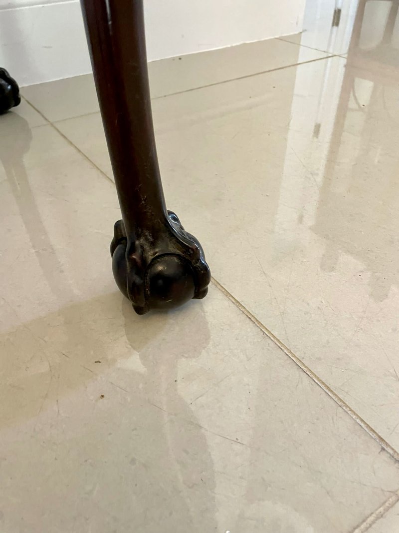 Antique Quality Oval Carved Mahogany Centre Table - Image 9