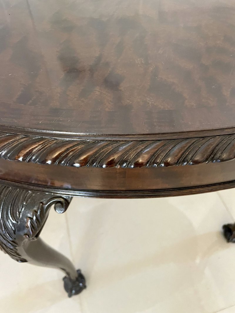 Antique Quality Oval Carved Mahogany Centre Table - Image 7