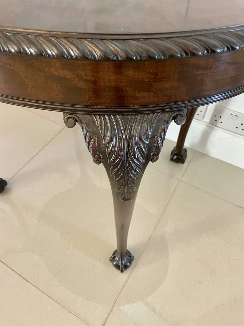 Antique Quality Oval Carved Mahogany Centre Table - Image 6