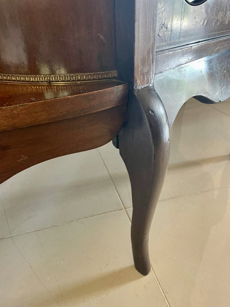 Antique Victorian Quality Marquetry Inlaid Mahogany Display Cabinet - Image 12