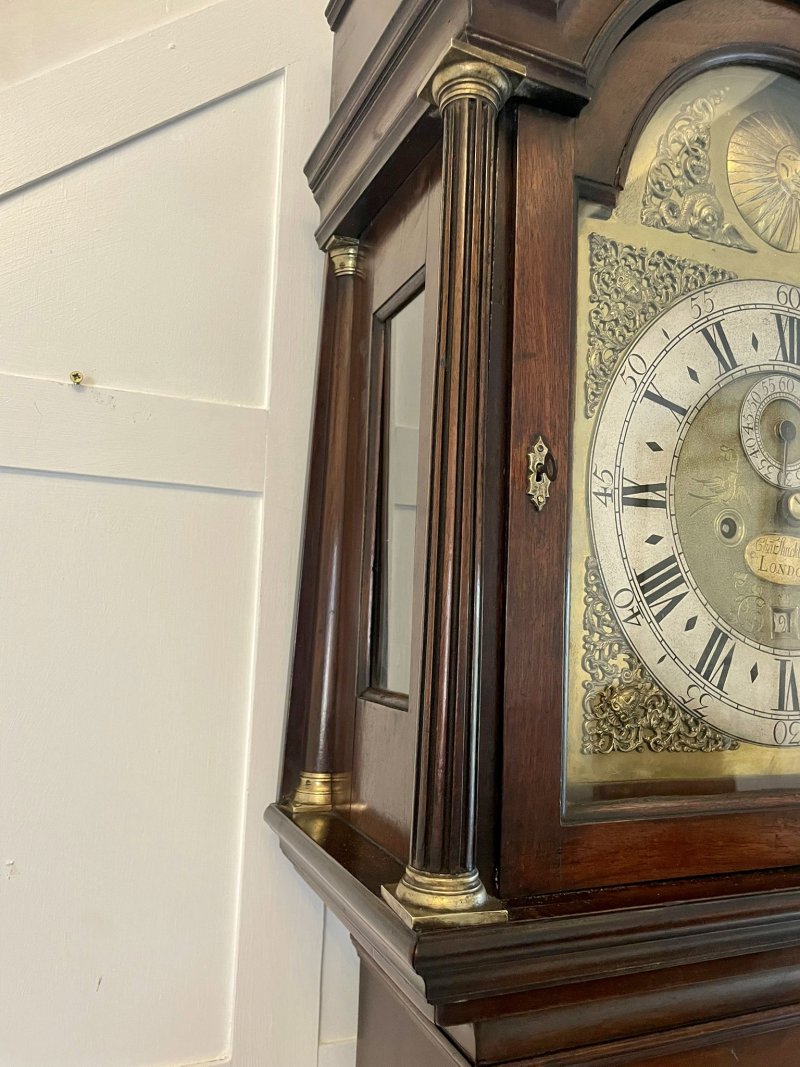 Fine Antique George III Mahogany Longcase Clock Signed Charles Shuckburgh, London - Image 10