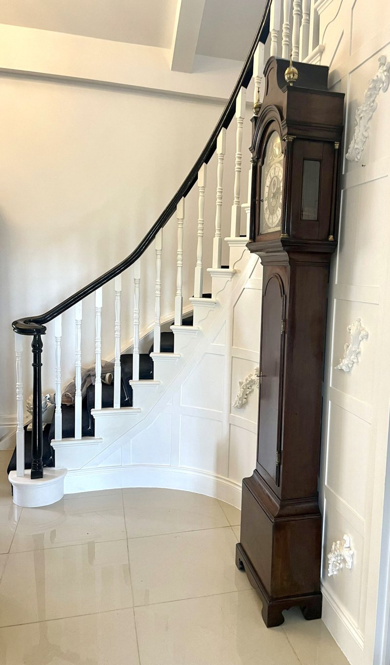 Fine Antique George III Mahogany Longcase Clock Signed Charles Shuckburgh, London - Image 2