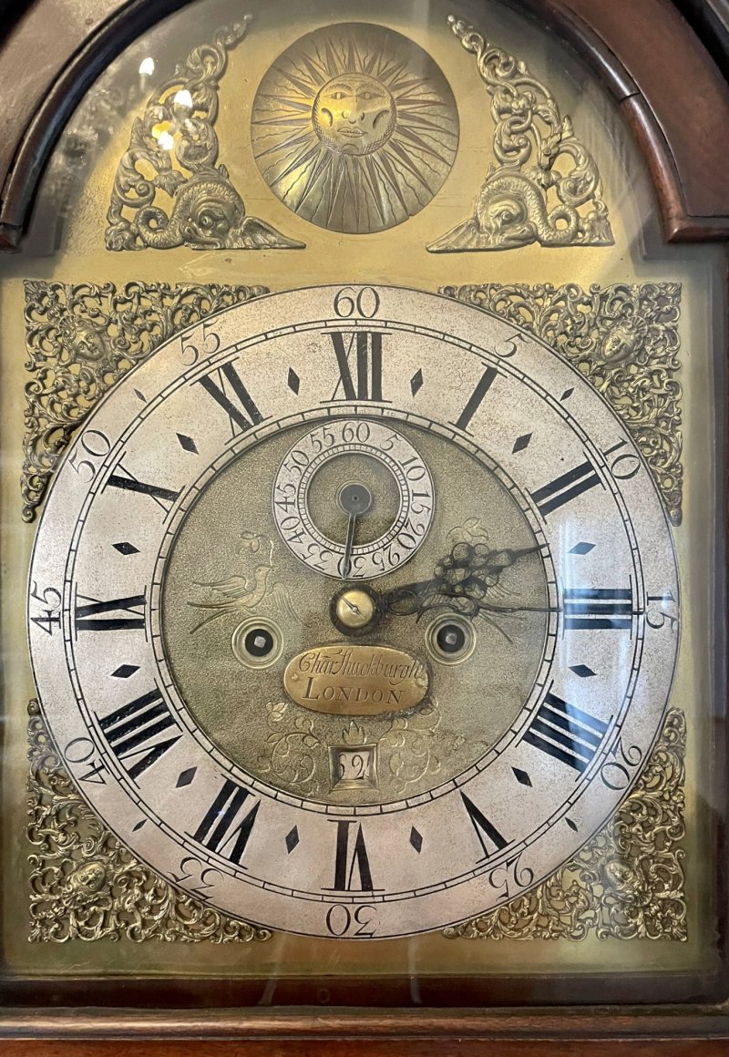 Fine Antique George III Mahogany Longcase Clock Signed Charles Shuckburgh, London - Image 5