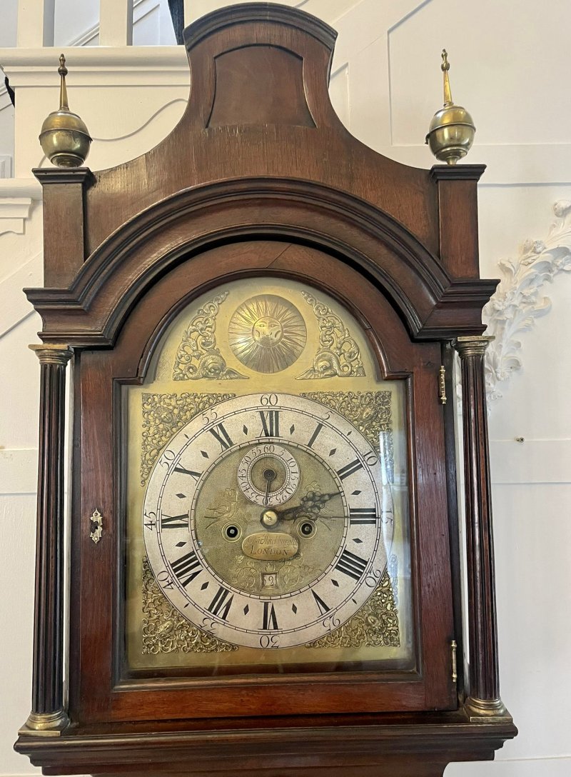 Fine Antique George III Mahogany Longcase Clock Signed Charles Shuckburgh, London - Image 3