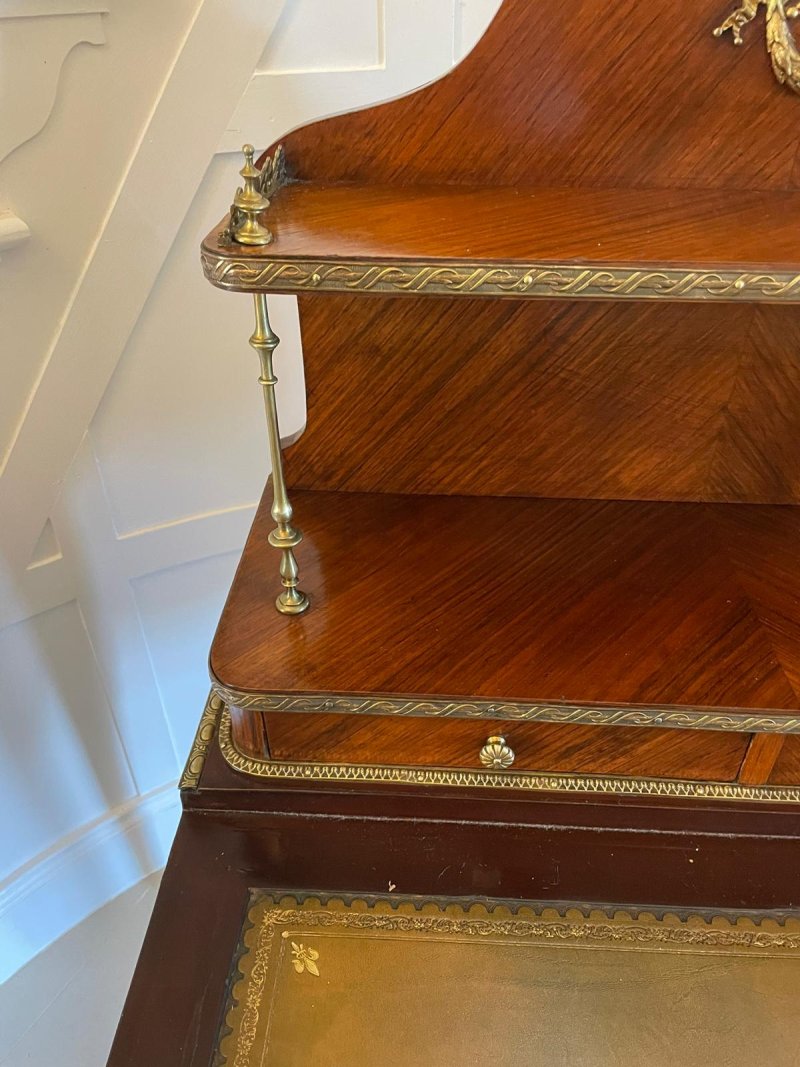 Fine Quality Antique Victorian French Kingwood Bonheur Du Jour Desk - Image 11