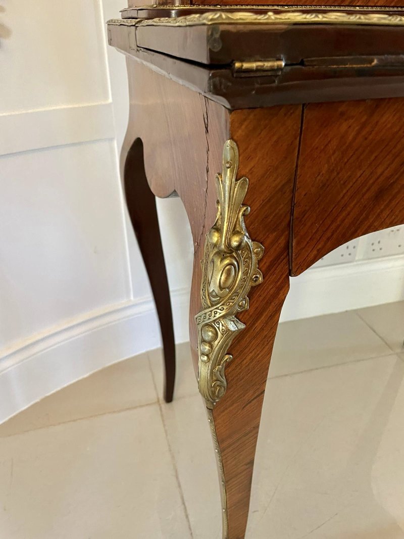 Fine Quality Antique Victorian French Kingwood Bonheur Du Jour Desk - Image 17