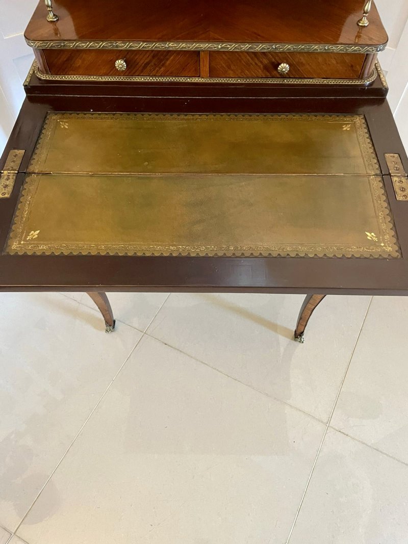 Fine Quality Antique Victorian French Kingwood Bonheur Du Jour Desk - Image 15