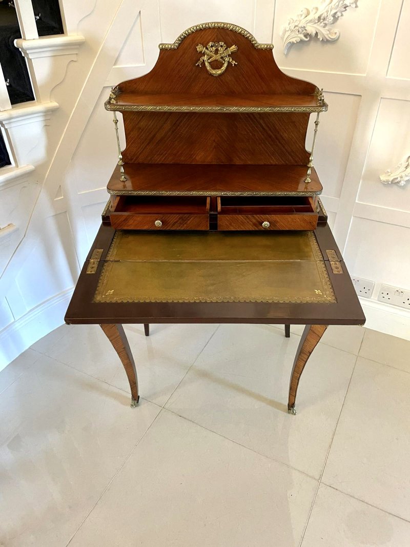 Fine Quality Antique Victorian French Kingwood Bonheur Du Jour Desk - Image 8
