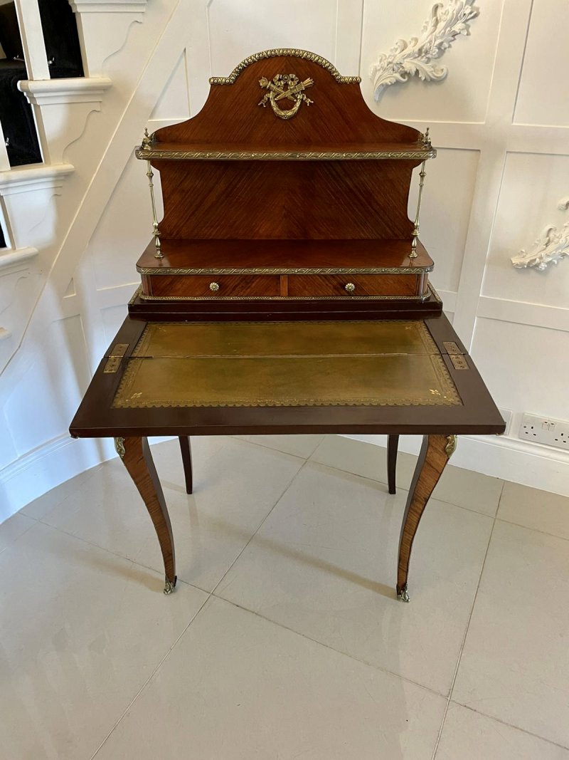 Fine Quality Antique Victorian French Kingwood Bonheur Du Jour Desk - Image 6