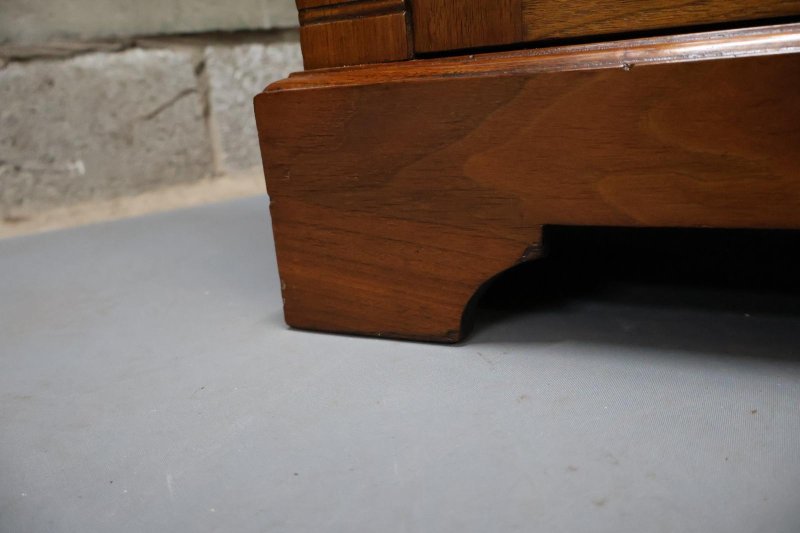 Edwardian Walnut Glazed Bookcase - Image 7