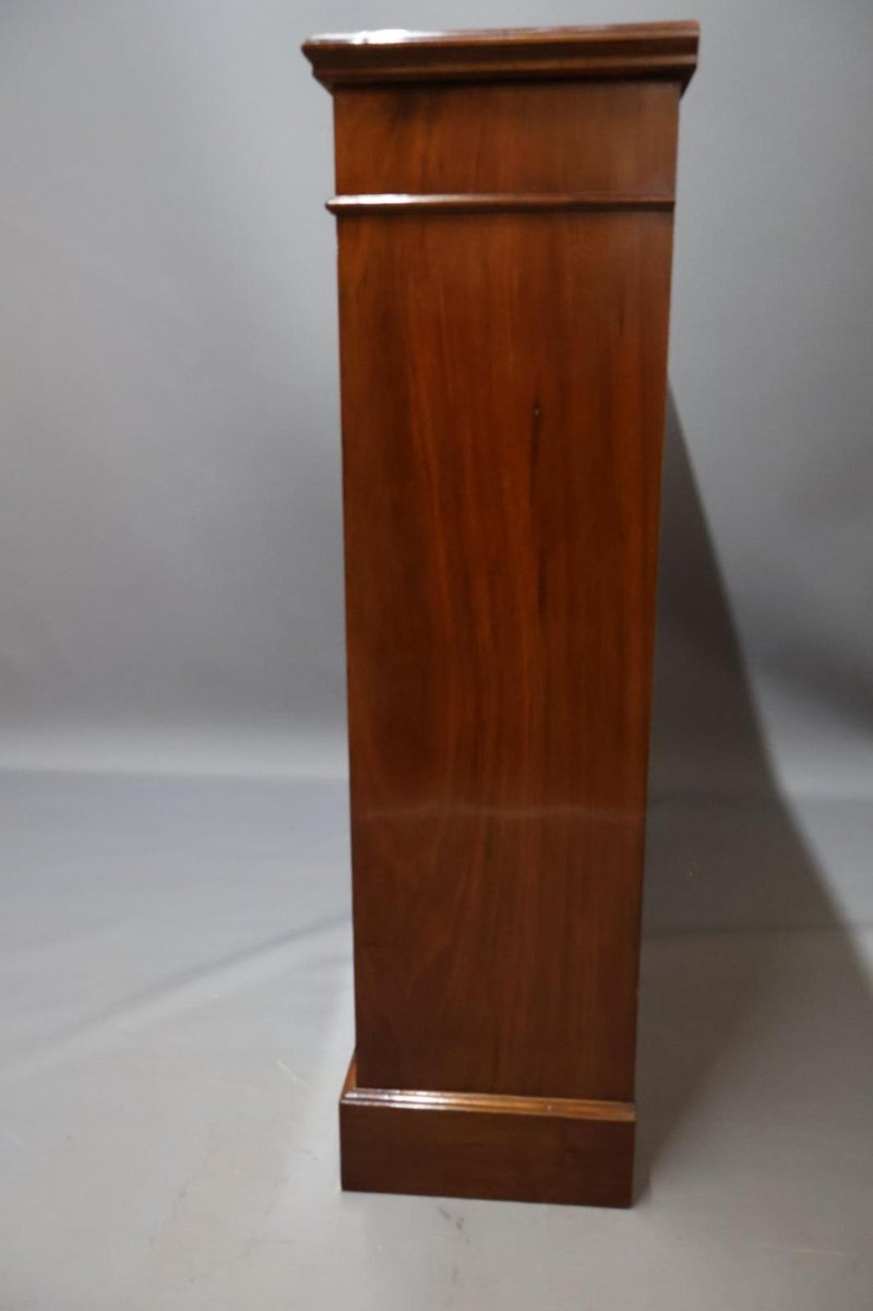 Edwardian Walnut Glazed Bookcase - Image 9